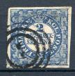 6054: AFA 2b. Thiele. Med stemplet en anelse på sned. Pæne rande. Harmonisk mærkebillede. Et sjældent godt eksemplar. Nr. stempel 1. (København) AFA 10.000 kr. stemplet. Startpris 3.400 kr.
