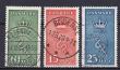 45002: AFA 178 - 180. Stemplet serie . Kraftm&aelig;rker. Flotte stempler. AFA 600. Startpris 75 kr.