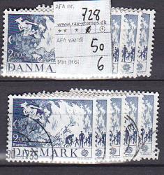 Ugeauktion 877 - Bundter AFA 726 - 729 #352012