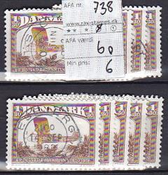 Ugeauktion 877 - Bundter AFA 730 - 739 #351074