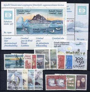 Ugeauktion 822 - Grønland. Årssæt. 1980 - 1989 #238024