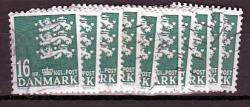 Ugeauktion 877 - Rigsvåben bundter 10 kr til 18 kr. #306086