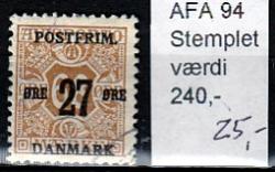Ugeauktion 877 - AFA 90 - 94 #62032