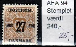 Ugeauktion 824 - AFA 90 - 94 #30042