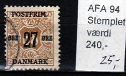 Ugeauktion 824 - AFA 90 - 94 #30044