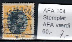 Ugeauktion 822 - AFA 101 - 104 #39036