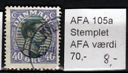 Ugeauktion 823 - AFA 105 - 105a #40044