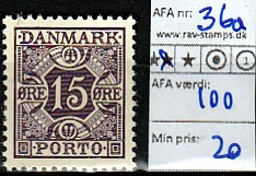 Ugeauktion 823 - Porto 25 - 36a #221060