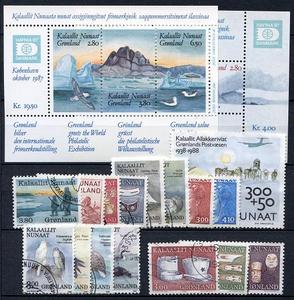 Ugeauktion 878 - Grønland. Årssæt. 1980 - 1989 #246026