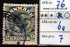 Ugeauktion 822 - AFA 75 - 76 #32042