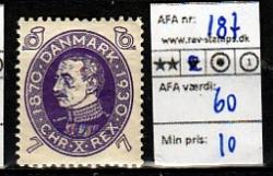 Ugeauktion 824 - Ustemplede BT. AFA 186 - 195 #125010