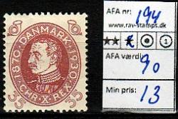 Ugeauktion 877 - Ustemplede BT. AFA 186 - 195 #133038