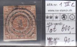 Ugeauktion 802 - AFA 1 - 1. IIb. #13020