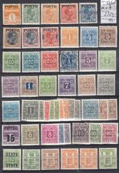 Ugeauktion 877 - Avisporto og  Porto sæt. Komplette. minus 50 %. #217002