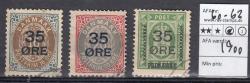 Ugeauktion 877 - AFA 60 - 62a #56006