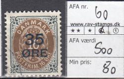 Ugeauktion 880 - AFA 60 - 62a #56010