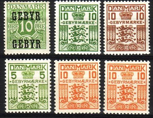 Ugeauktion 877 - Gebyrmærker #231006