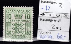 Ugeauktion 915 - Gebyrm&aelig;rker #226110