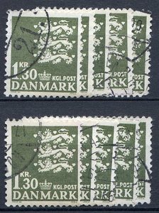 Ugeauktion 877 - Rigsvåbenbundter. 1- 3 kr. #303040