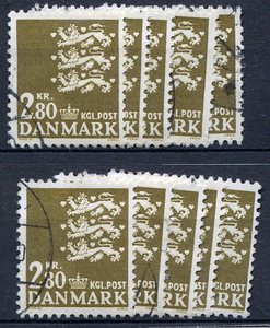 Ugeauktion 877 - Rigsvåbenbundter. 1- 3 kr. #303082