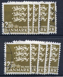 Ugeauktion 824 - Rigsvåbenbundter. 1- 3 kr. #295074